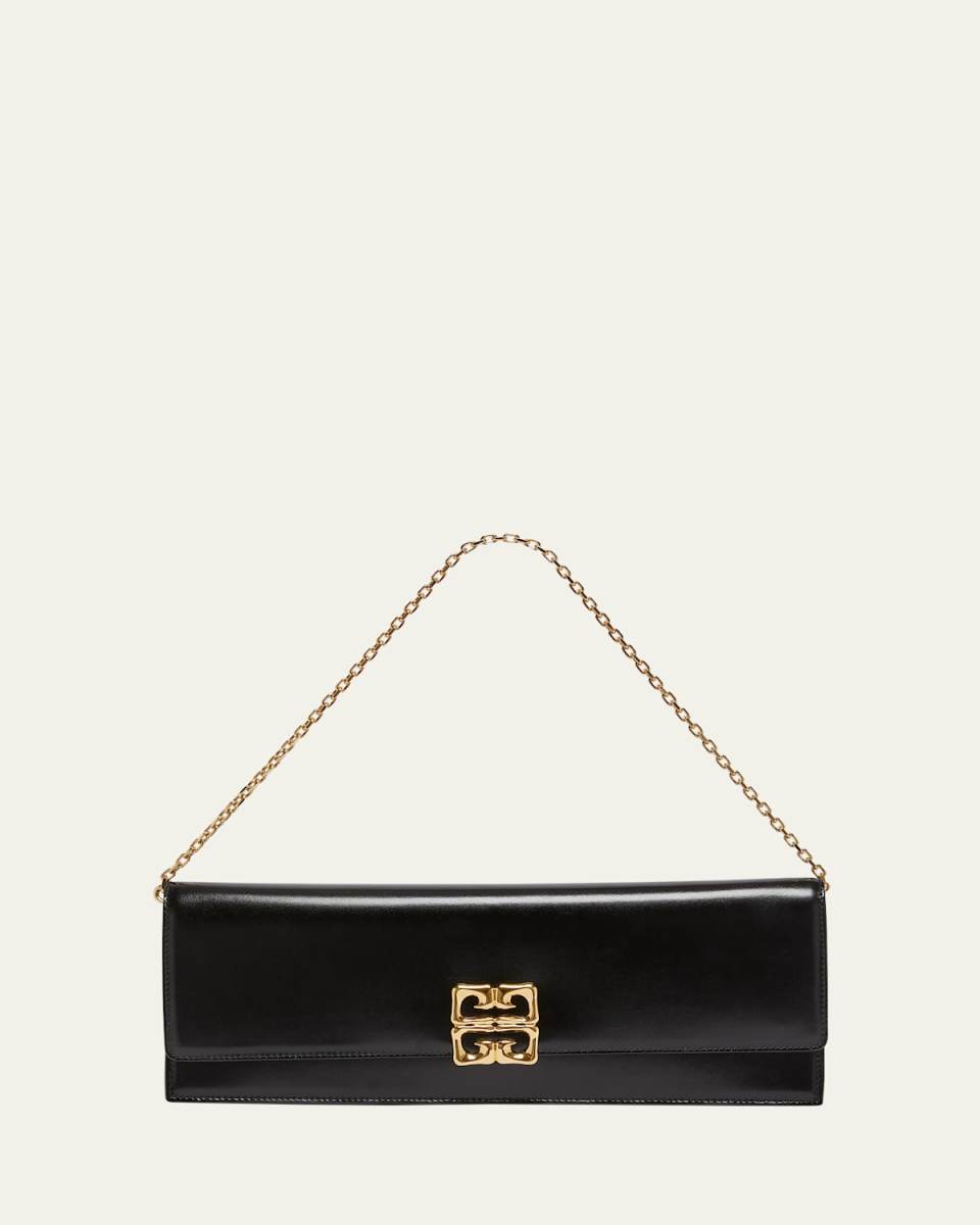 4G Liquid Long Clutch Bag in Leather